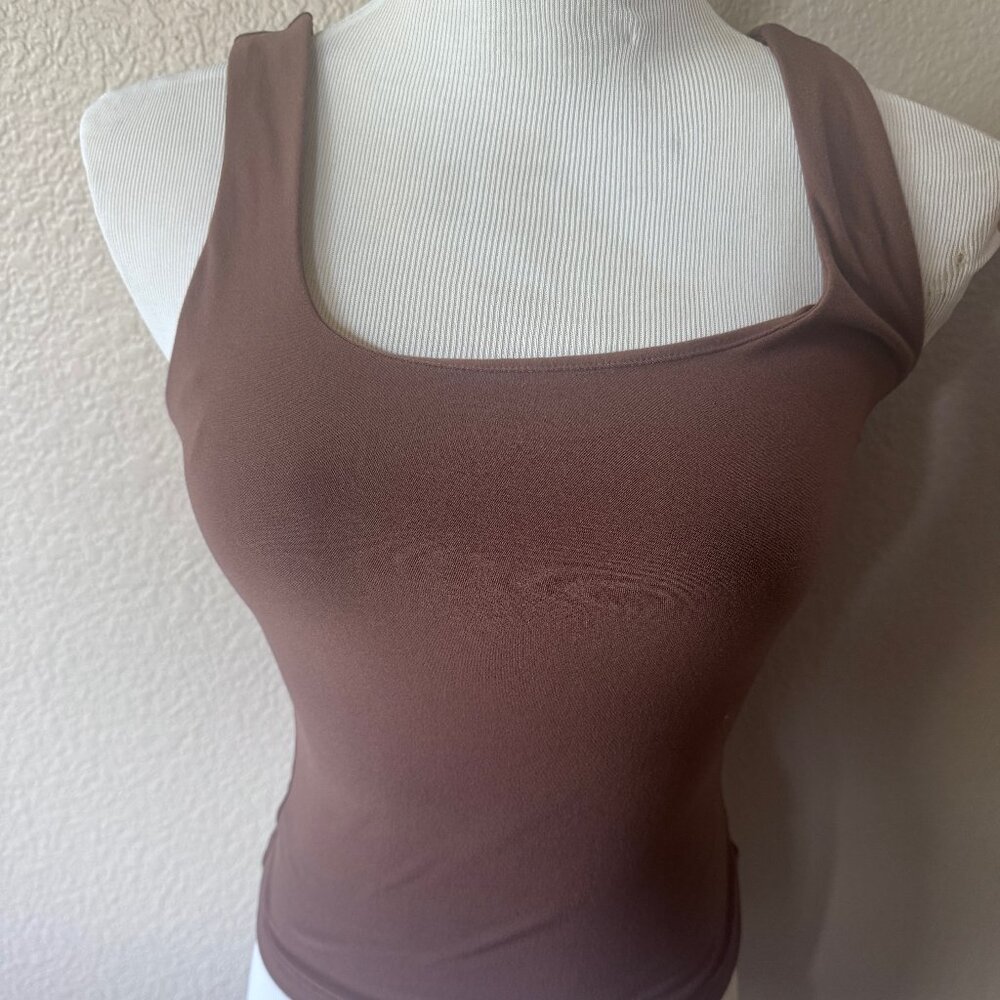 Pink Rose Brown Crop Top Size Small